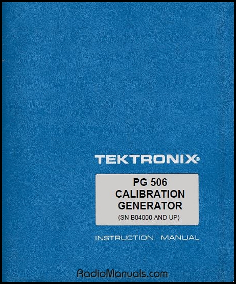 Tektronix PG 506 Instruction Manual
